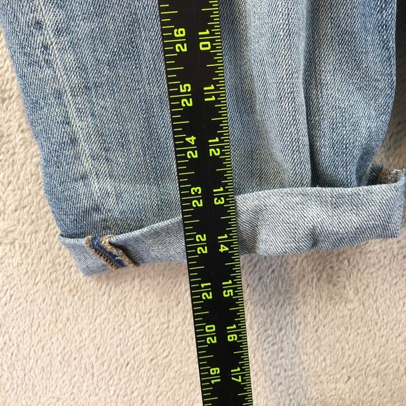 Roxy Womens Jean Shorts Size 3 Embroidered Blue Denim Cuffed Casual Stretch Y2K - Picture 6 of 14